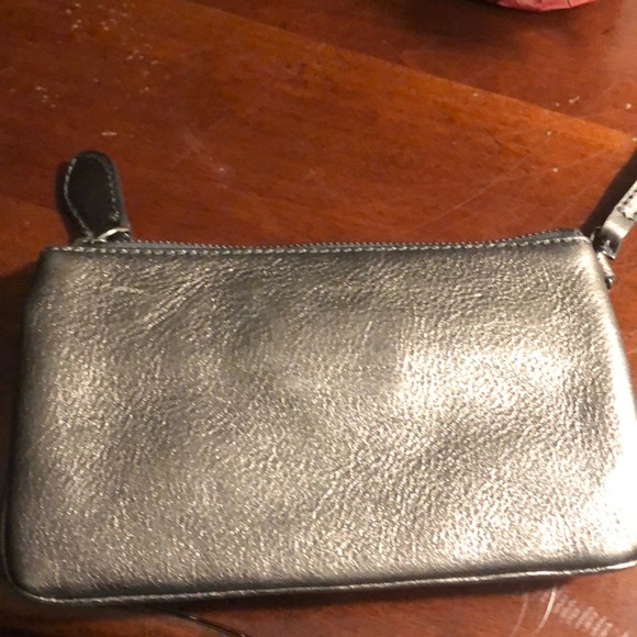 Burberry bronze zip wallet / small bag with strap - Picture 4 of 7